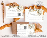 TEMPLETT  
 Hochzeits Einladung Download Boho Herbstblumen Hochzeitskarten Set Vorlage, Sofortdownload Druckbare Einladungen für den Heimdruck, Einfache Karten beige10