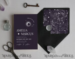 TEMPLETT wedding invitation download Moon wedding invitation template, Instant download Tarot Invites, Moon and Stars Purple Invitation Printable Templates, Self Editabe Wedding Invitation Suite8
