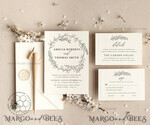 TEMPLETT wedding invitation download Fine art Wreath wedding invitation template, Instant download Boho Wedding Invites, Simple Invitation Printable Template, Elegant Invites8