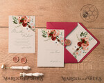 TEMPLETT wedding invitation download Modern Rustic wedding Invitations Set Template, Instant Download Printable Invites Home Printing, Simple Boho Wedding Invitation Card Set9