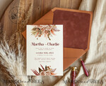 TEMPLETT wedding invitation download Boho fall wedding Invitations Set Template, Instant Download Printable Invites Home Printing, Terracotta Autumn Fine Art Invitation Card Set7