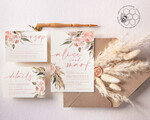 TEMPLETT  
 Hochzeits Einladung Download Elegantes Boho-Hochzeitseinladungsset Vorlage, Sofortiger Download Druckbare Einladungen Heimdruck, Einfaches Boho-Hochzeitseinladungskarten-Set7