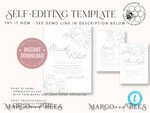 TEMPLETT wedding invitation download Fine art wedding invitation template, Instant download minimalist Wedding Invites, Simple Wedding Invitation Printable Template Invitations8