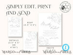 TEMPLETT wedding invitation download Fine art wedding invitation template, Instant download minimalist Wedding Invites, Simple Wedding Invitation Printable Template Invitations8