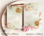 TEMPLETT  
 Hochzeits Einladung Download Romantische Vintage Blumen Hochzeitskarten Set Vorlage, Sofortiger Download Druckbare Einladungen Heimdruck, Einfache Karten10