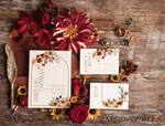 TEMPLETT wedding invitation download  Fall Rustic wedding Invitations Set Template, Instant Download Printable Invites Home Printing, Arch Boho Teracotta Invitation Card Set rust, burnt oragne autumn wedding invitation template set9