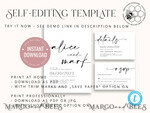 TEMPLETT  
 Hochzeits Einladung Download Moderne Hochzeitskarten-Vorlage, Sofortiger Download Boho Hochzeitskarten, Einfache druckbare Hochzeitskarten-Vorlage Elegante Einladungen7