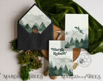 TEMPLETT wedding invitation download Forest Greenery Mountain wedding invitation template, Instant download Simple Wedding Invites, Greenery Wedding Invitation Printable Template, Forest invites9