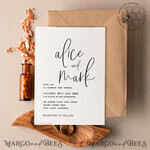 TEMPLETT  
 Hochzeits Einladung Download Moderne Hochzeitskartenvorlage, Sofort-Download Boho Hochzeitskarten, Einfache Hochzeitskarten druckbare Vorlage Rustikale Einladungen6
