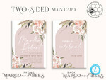 TEMPLETT wedding invitation download Rustic Ivory wedding Invitations Set and Electronic Wedding Invitation Template, Instant Download Printable Invites Home Printing, Simple Boho Wedding Invitation Card Set10