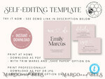 TEMPLETT wedding invitation download Simple wedding invitation template, Instant download Boho Wedding Invites, Elegant Wedding Invitation Printable Template, Modern Invites7