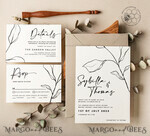 TEMPLETT wedding invitation download Minimalist wedding invitation template, Instant download Wedding Invites, Simple Wedding Invitation Printable Template Rustic Invitations6