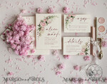 TEMPLETT wedding invitation download Elegant Blush wedding Invitation Template, Instant Download Printable Invites Home Printing, Pink Roses Wedding Invitation Card Set Template8