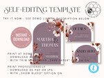 TEMPLETT wedding invitation download Rustic Arch wedding Invitations Set and Electronic Wedding Invitation Template, Instant Download Printable Invites Home Printing, Simple Boho Wedding Invitation Card Set10