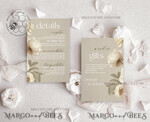 TEMPLETT wedding invitation download Romantic Vintage Flowers Painting Oil wedding Invitations Set Template, Instant Download Printable Invites Home Printing, Simple Cards10