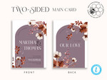 TEMPLETT wedding invitation download Rustic Arch wedding Invitations Set Template, Instant Download Printable Invites Home Printing, Simple Boho Wedding Invitation Card Set9