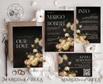 TEMPLETT  
 Hochzeits Einladung Download Schwarze Vintage Ölmalerei Blumen Hochzeitskarten Set Vorlage, Sofortiger Download Druckbare Einladungen Heimdruck, Einfache Hochzeitskarten10