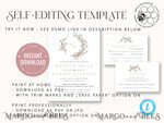 TEMPLETT  
 Hochzeits Einladung Download Moderne Hochzeits Einladungsvorlage, Sofortiger Download Druckbare Einladungen für den Heimdruck, Einfaches Boho Hochzeits Einladungskarten-Set7