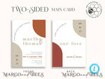 TEMPLETT wedding invitation download Burnt Orange Arch wedding Invitation Set Template, Instant Download Printable Invites Home Printing, Simple Boho Wedding Invitation Card Set, rust inviation template , copper fall invites instant download template online evite set8
