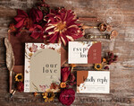 TEMPLETT wedding invitation download Burnt Orange Arch wedding Invitation Set Template, Instant Download Printable Invites Home Printing, Simple Boho Wedding Invitation Card Set, rust inviation template , copper fall invites instant download template online evite set10