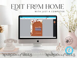 TEMPLETT wedding invitation download Burnt Orange Arch wedding Invitation Set Template, Instant Download Printable Invites Home Printing, Simple Boho Wedding Invitation Card Set, rust inviation template , copper fall invites instant download template online evite set10