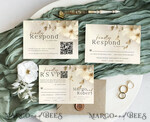 TEMPLETT  
 Hochzeits Einladung Download Boho einfache Vintage Blumen Hochzeitskarten Set Vorlage, Sofortiger Download druckbare Einladungen Heimdruck, einfache Hochzeitskarten10