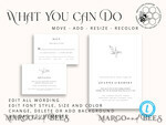 TEMPLETT wedding invitation download Fine art wedding invitation template, Instant download Boho Wedding Invites, Simple Wedding Invitation Printable Template Rustic Invitations9