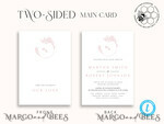 TEMPLETT wedding invitation download Elegant Blush wedding Invitation Template, Instant Download Printable Invites Home Printing, Pink Boho Wedding Invitation Card Set Template10