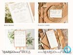 TEMPLETT  
 Hochzeitsset Rustikale Gypsophila Boho Hochzeitsstationery Bundle, Boho Scheunen Hochzeitsvorlagen-Kit, Hochzeitsinvitation Set, Einladungsvorlagen Download Set, WSpr19