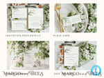 TEMPLETT wedding set  Eucalyptus Boho Wedding Stationery Bundle, Greenery Wedding Template Kit, Wedding Invitation Set, Invitation Template Download Set, WSpr110