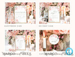 TEMPLETT  
 Hochzeitsset Blush Romantische Rosen Hochzeitsset Bundle Vorlagen Elegante Einladung Personalisierte Vorlage Kit Hochzeits Einladung Set Einladung Download10