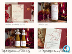 TEMPLETT wedding set Maroon Fall Boho Rustic Wedding Invitation template dowload Set, wedding  Bundle Templates, Diy Home printing wedding Kit9