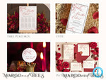 TEMPLETT wedding set Maroon Fall Boho Rustic Wedding Invitation template dowload Set, wedding  Bundle Templates, Diy Home printing wedding Kit9