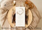 TEMPLETT wedding stationery Rustic Boho wedding menu template, dinner menu editable, Instant download Boho wedding menu Garden wedding menu Printable4