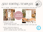 TEMPLETT  
 Hochzeitsdrucksachen Rustikales Tischnummern-Template, Tischnummern bearbeitbar, Sofort-Download Moderne Tischnummern, Garten Tischnummer druckbar, WGyp24