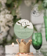 TEMPLETT  
 Hochzeitsdrucksachen Sage Green Rundes Favor-Tag-Vorlage, Grünpflanzen Rundes Favor-Tag-Vorlage, Bearbeitbares Dankeschön-Tag, Druckbare Hochzeitsgeschenktags, Party-Dusch-Tags, WSpr34