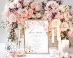 TEMPLETT wedding stationery Floral drink bar menu template, Drinks Signs editable, Instant download Modern Table Signs Garden Wedding Menu Sign  Printable, WRom14