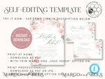 TEMPLETT wedding stationery Floral Favor Tag Template, Greenery  Favor Tag Template, Editable Thank You Tag, Printable Wedding Gift Tags, Party Tags, WRom14
