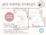 TEMPLETT wedding stationery Floral table number template, table numbers editable, Instant download Modern table numbers, Garden table number  Printable, WRom14