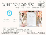 TEMPLETT wedding stationery Boho Blush Pink Bar Menu template, Drinks Signs editable, Instant download Modern Table Signs Garden Wedding Menu Sign  Printable4