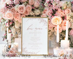 TEMPLETT wedding stationery Boho Blush Pink Bar Menu template, Drinks Signs editable, Instant download Modern Table Signs Garden Wedding Menu Sign  Printable4
