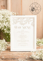 TEMPLETT  
 Hochzeitsdrucksachen Gypsophila Getränkebar Menüvorlage, bearbeitbare Getränkesymbole, Sofortiger Download Moderne Tischschilder Gartenhochzeitsmenü-Schild Druckbar, WGyp24