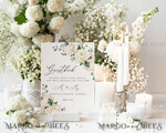 TEMPLETT wedding signs Green Guestbook Wedding Sign template, Instant download Greenery Wedding Guest book Sign, Guestbook Printable, Minimalist Sign, WRoses556