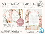 TEMPLETT wedding signs Roses Guestbook Wedding Sign template, Instant download Greenery Wedding Guest book Sign, Guestbook  Printable, Minimalist  Sign, WRom15