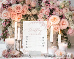 TEMPLETT  
 Hochzeitszeichen Boho Blush Pink Hochzeit Veranstaltungsablauf Zeitplan Programm Schild Vorlage, Herbsthochzeitstag, druckbarer Zeitplan, DIY Hochzeitsschild5