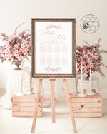 TEMPLETT  
 Hochzeitszeichen Boho Hochzeits Willkommensschild Vorlage, Hochzeits Sitzplan Vorlage, Druckbarer Sitzplan Hochzeit, Chart Schild Poster, WRoses84
