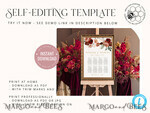 TEMPLETT wedding signs Wedding Seating Chart Template, Printable Seating Chart Wedding, Chart Sign, intable, Editable, Poster, Templett INSTANT Download, Chart Board, Table Seating Chart, Seating Plan, Welcome Sign6