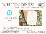 TEMPLETT  
 Datum merken Boho Save-the-Date-Kartenvorlage, Elegante Sofort-Download Save-the-Date-Karte, Rustikale Save-the-Date-Karten Set Druckbar WGyp25
