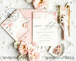 TEMPLETT save the date Romantic save the date card template, Instant download save the date card, Elegant save the date cards Set Printable WRom15