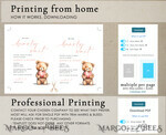 TEMPLETT  
 Babyparty Geschlechtsneutrale Teddybär Baby Junge Babyshower Einladung Vorlagen Set Wir können kaum warten Windelverlosung Bücher, Sofort-Download Bearbeitbare Einladungen6